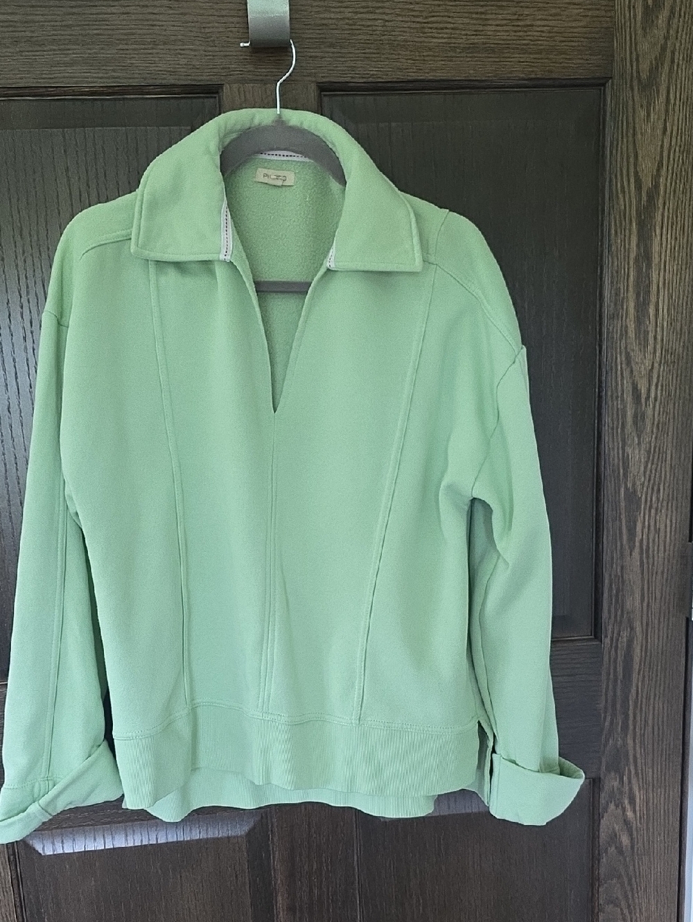 Pilcro Soft Mint Green Fleece Pullover